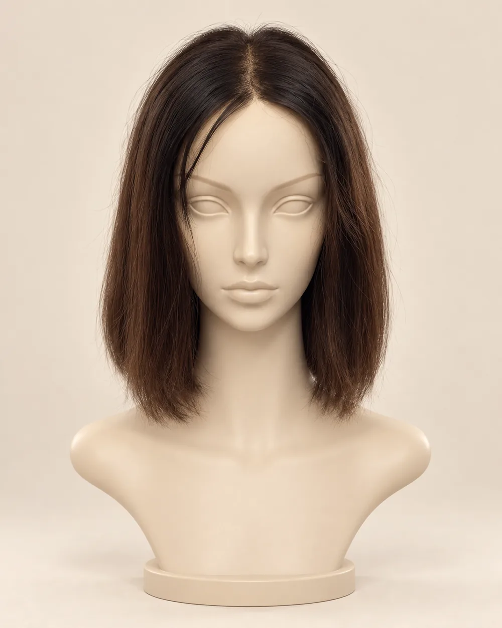Perruque Carré Lisse Brun Naturel