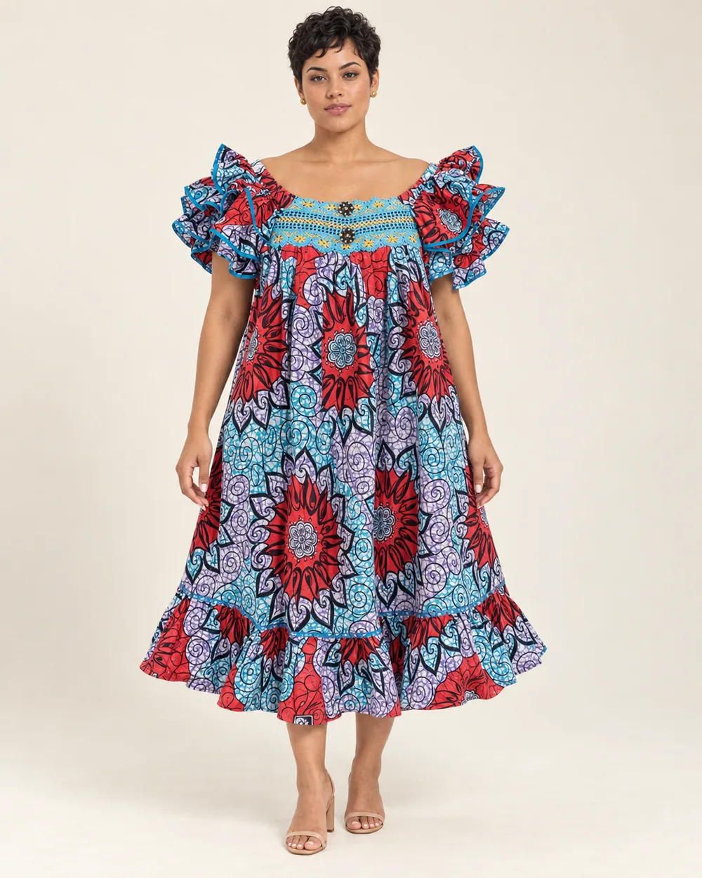 Robe Midi Fleur d'Azur