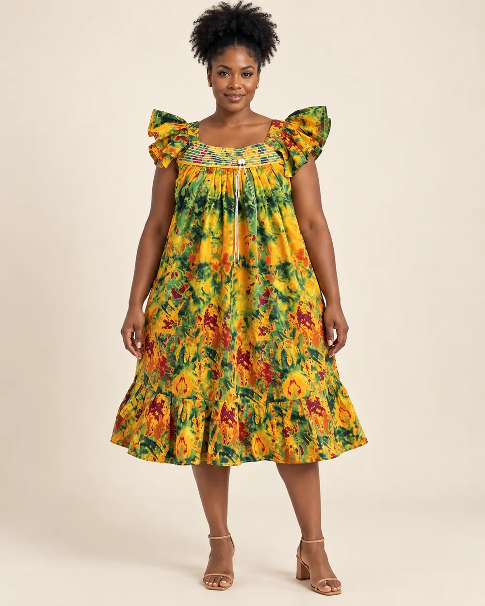 Robe Midi Jardin Solaire