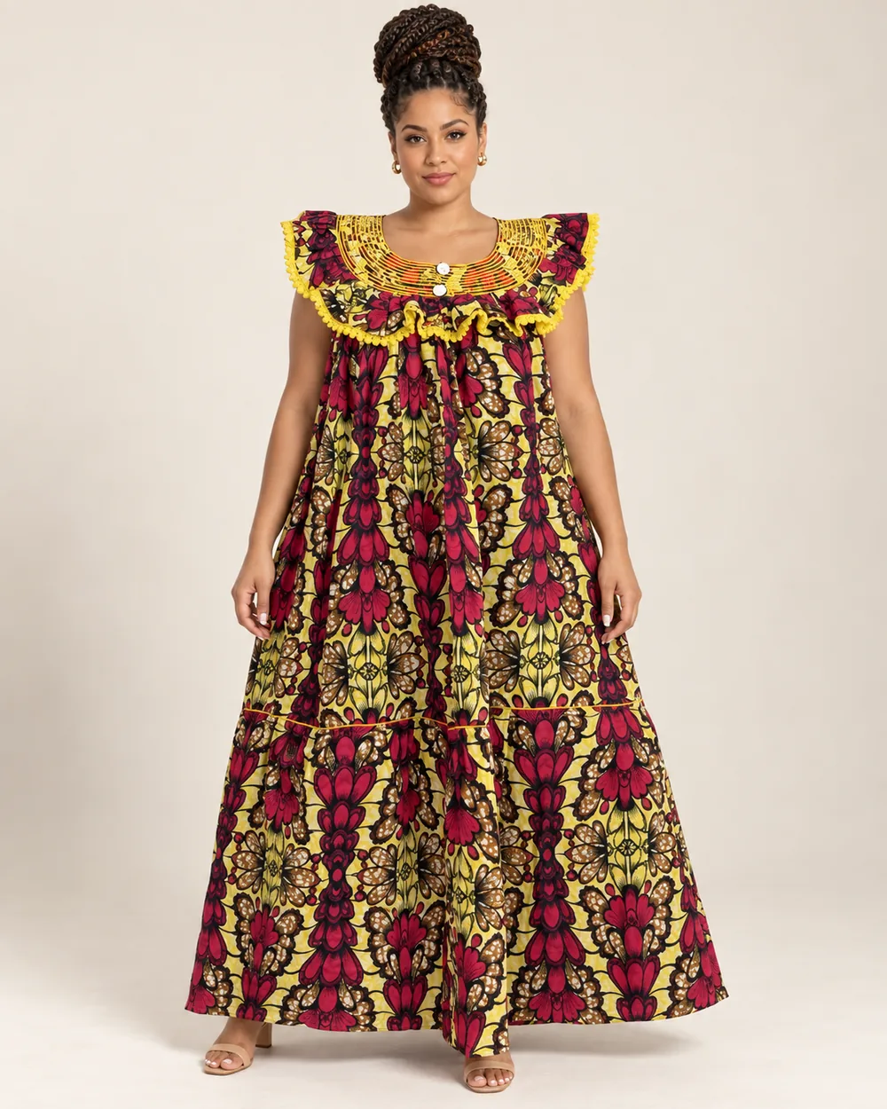 Robe Longue Royale Grenat