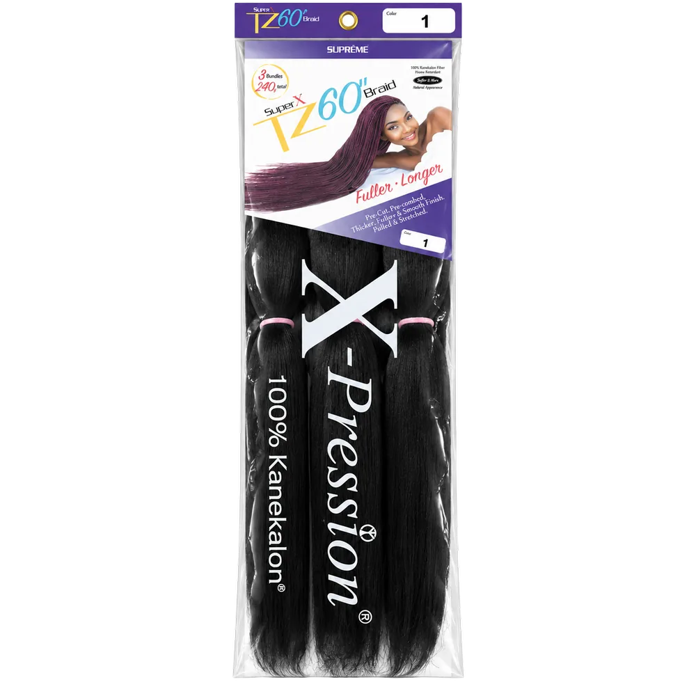 X-Pression Pre-Stretched — Noir profond