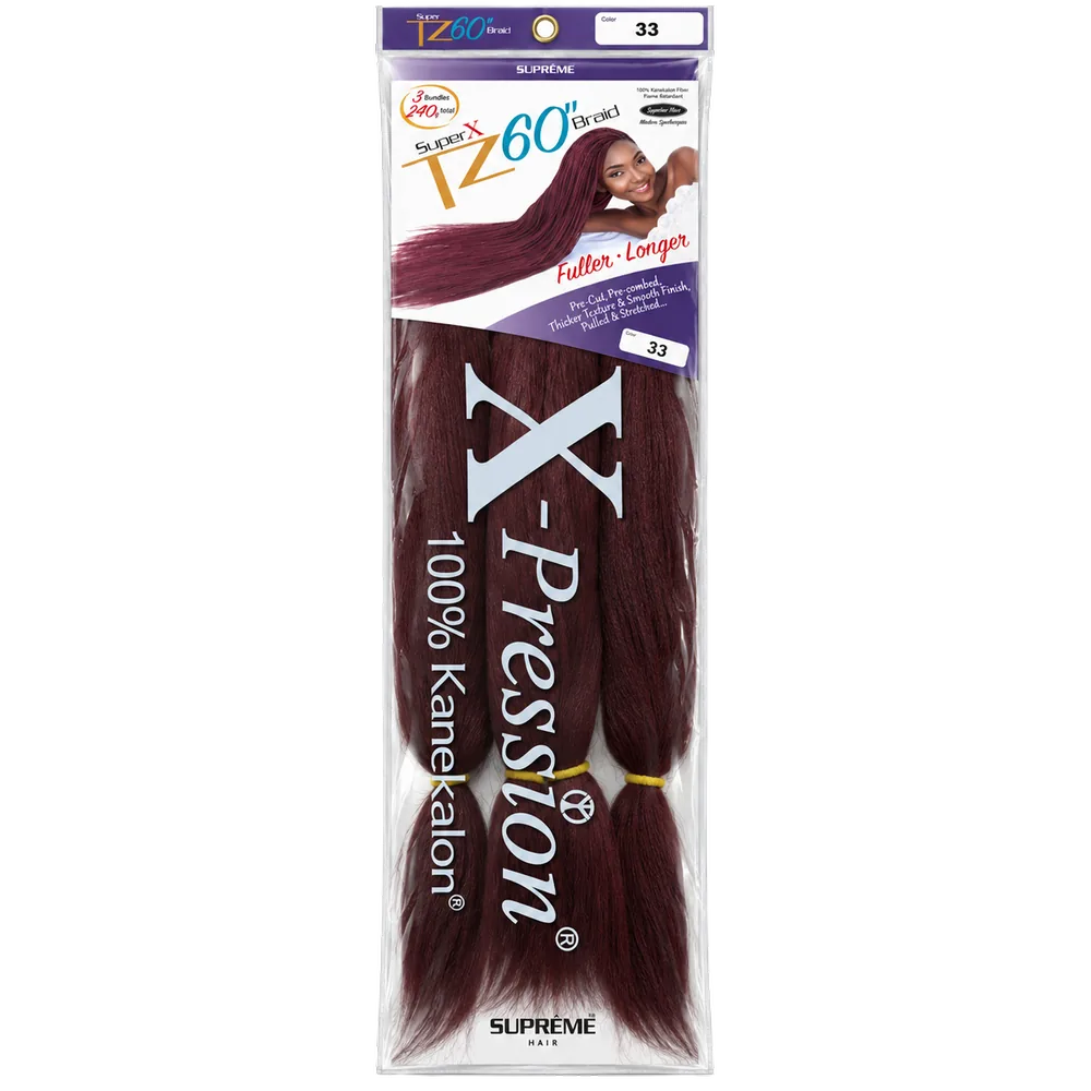 X-Pression Pre-Stretched — Ombré bordeaux
